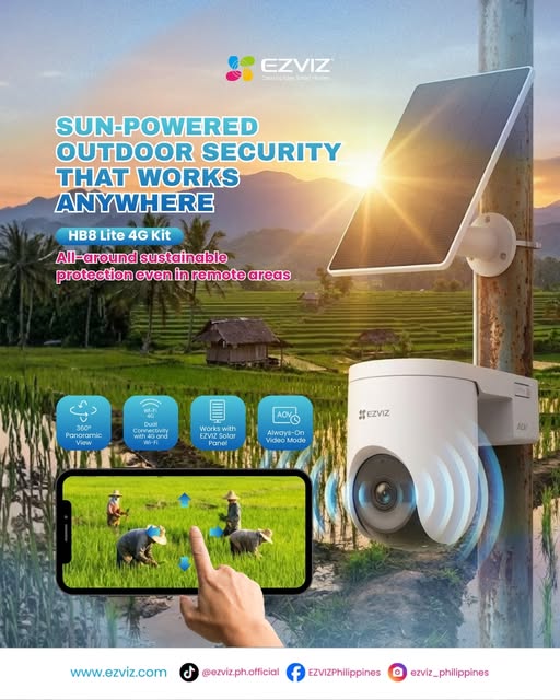 597828252_1352414096685327_9087577307416033520_n EZVIZ HB8 Lite 4G + Solar Panel 5W 4G & Wi-Fi Smart Home Battery Camera Kit - Image 1